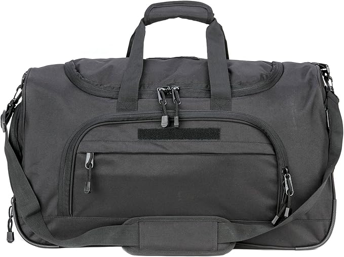 Gym Bag Duffle Bags for Men Women with Shoes Compartment Sport Weekend Travel Overnight Carry On Bag for Tactical Military Travel Work Out Bags (2.0 Black)