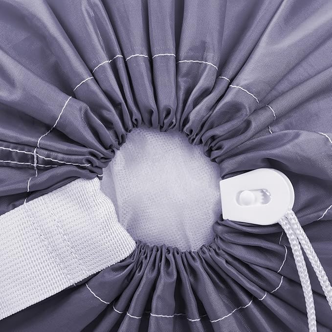 HOMEST XL Nylon Laundry Bag with Strap, Large Dirty Garments Organizer, Easy Fit a Hamper or Clothing Basket, Can Carry Up to 4 Loads of Clothes, Gray