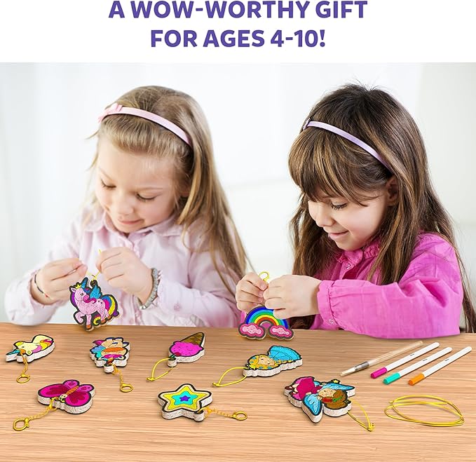 Skillmatics 3D Art Kit - Aqua Puffs Princesses & Unicorns, Stocking Stuffers, Paint by Number Craft for Kids, DIY Color & Inflate Activity, Christmas Gift for Girls & Boys Ages 4, 5, 6, 7, 8, 9, 10