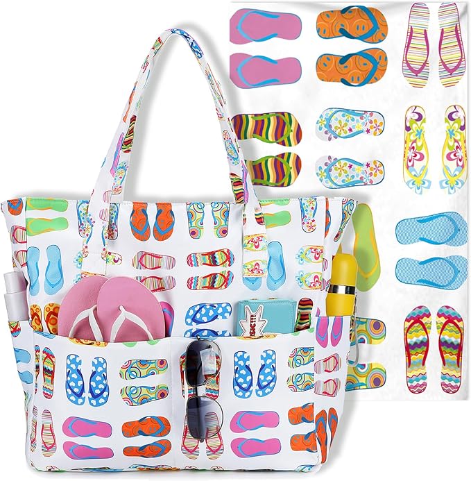 Bluboon Waterproof Beach Tote Pool Bags for Women Ladies Extra Large Carry On Bag With Wet Compartment for Weekender Travel