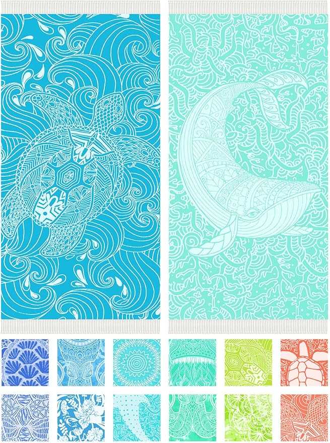 Thin Turkish Beach Towel Lightweight Soft Cotton Extra Large XL Oversized Sand Free Sandproof Absorbent Quick Dry Towels Cloud Bath Pool Travel Compact Essentials Accessories for Adult Gifts