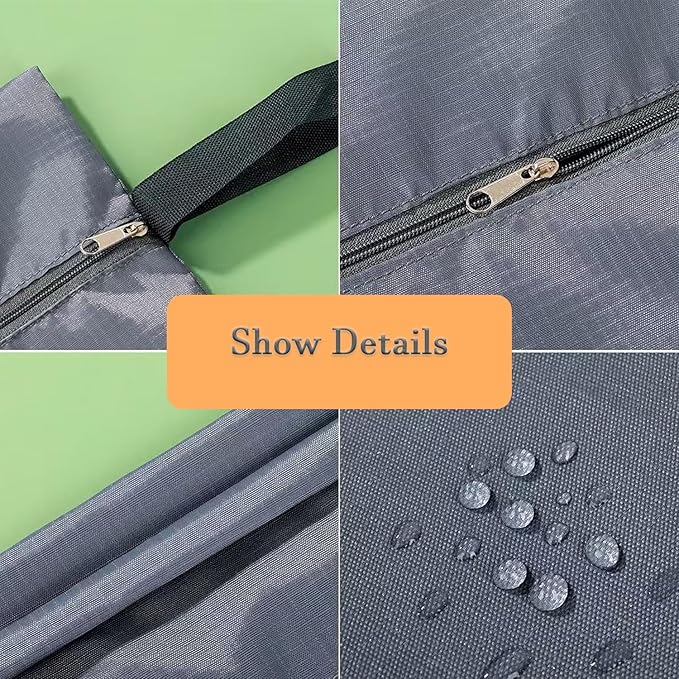 4 Pack Shoe Organizer Set Zippered Shoe Bags with Handles Stylish Portable Nylon Shoe Storage for Travel & Home Ideal Gift for Men & Women (Grey, XL)