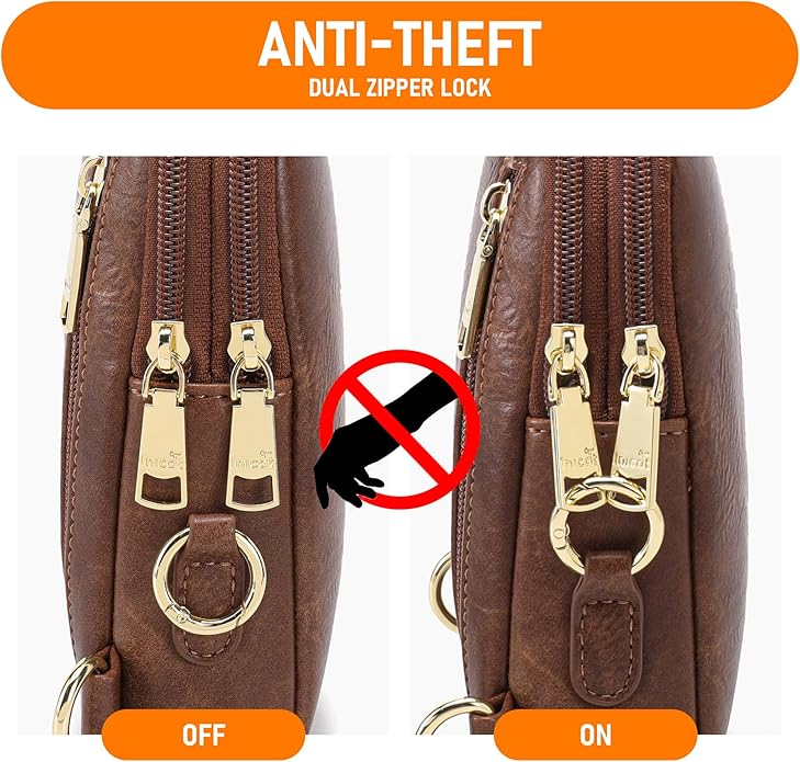 INICAT Travel Small Crossbody Sling Bags Women Cross Body Purses Passport Holder Vegan Leather Fanny Packs Birthday Gifts