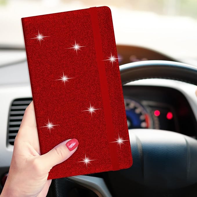 Wisdompro Car Document Holder Organiser, PU Leather Vehicle Insurance and Registration Holders Wallet Case for ID Card, Driving Licence, Key Contact Information Cards