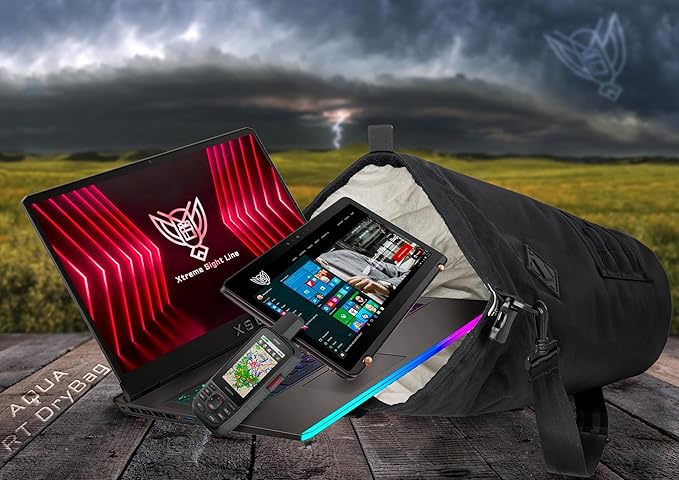 Xtreme Sight Line ~ AQUA RT Faraday Dry Bag~ Water-Proof Faraday Dry Bag for Laptops, Tablets, and Mid-Size Electronics ~ Tracking/Hacking Defense ~ Multicam Camo
