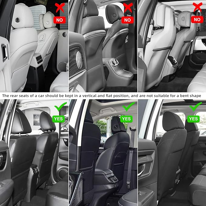 Seat Back Protector + Large Capacity Pocket Storage Organizer,Preventing the Impact of Children Stepping on the Seat Backrest (Black)