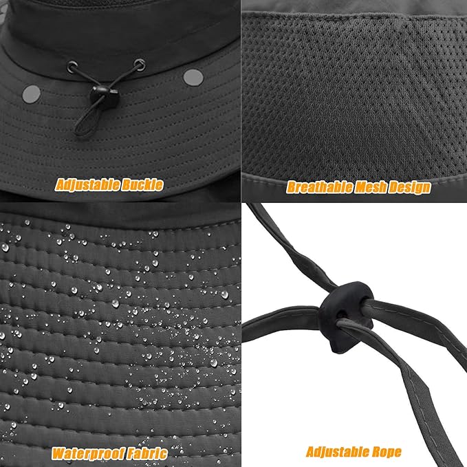 Fishing Hat for Men & Women, Outdoor UV Sun Protection Wide Brim Hat with Face Cover & Neck Flap