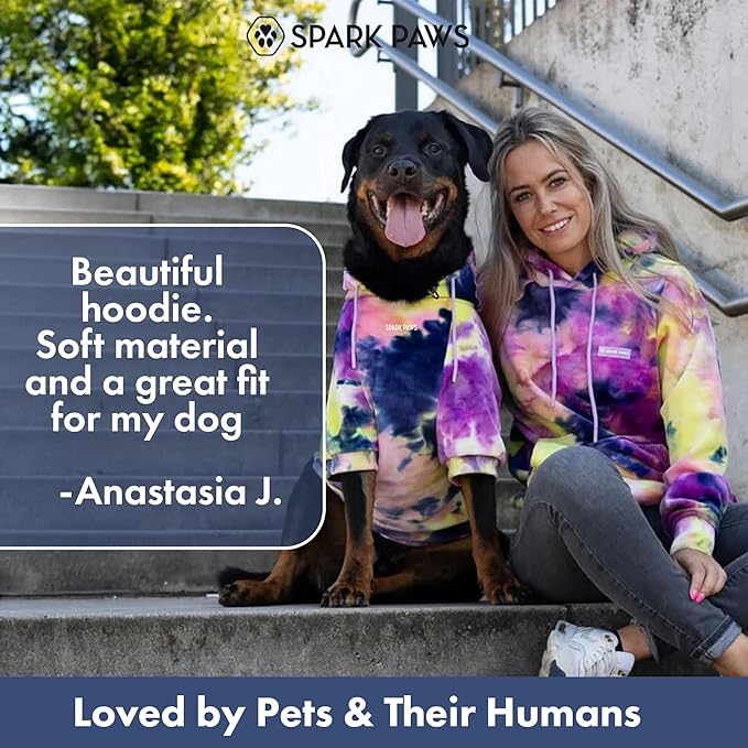 Spark Paws Dog Hoodie – Premium Dog Sweater for Small, Medium, and Large Dogs | Warm Outfits for French Bulldogs, Pitbull, Puppy, Winter Jacket Alternative - Berry Lemonade - L