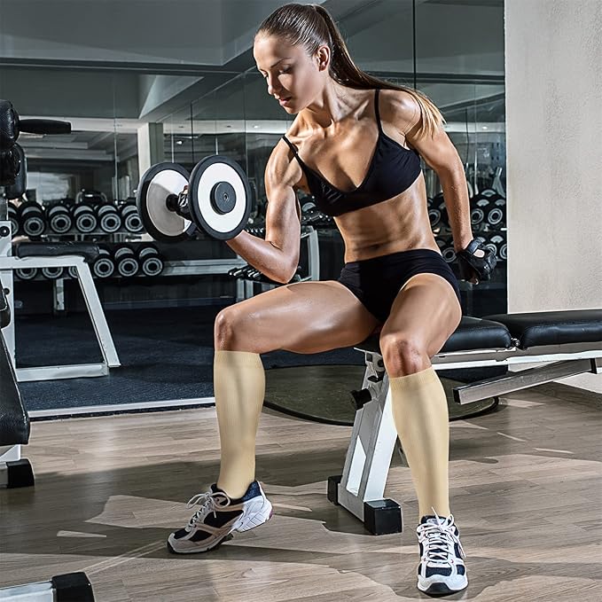 CHARMKING Compression Socks for Women and Men Circulation 4 Pairs 15-20 mmHg Best Support for Athletic Running Cycling