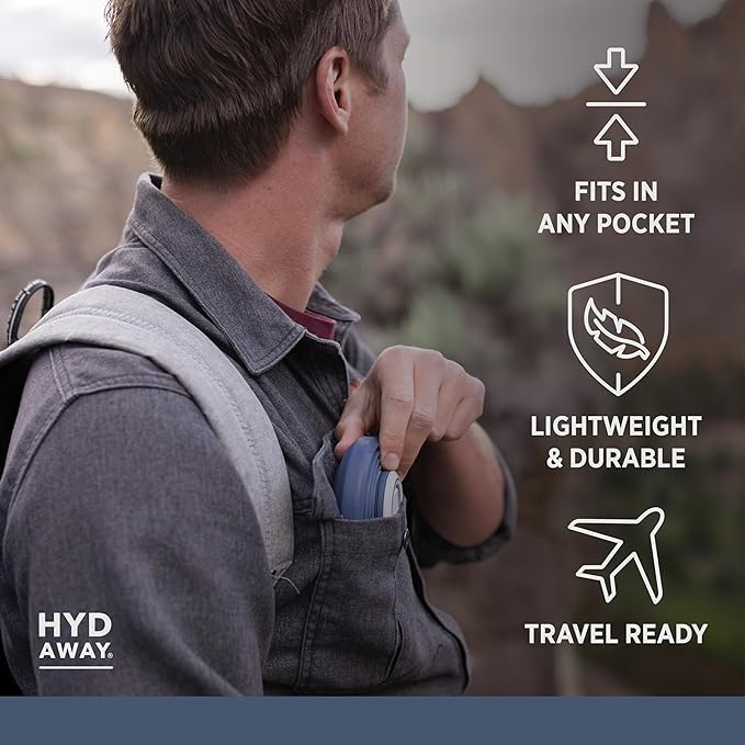 HYDAWAY 25oz Collapsible Water Bottle - BPA-Free, Leakproof, Lightweight, and Space-Saving - Perfect for Hiking, Travel, and All-Day Hydration