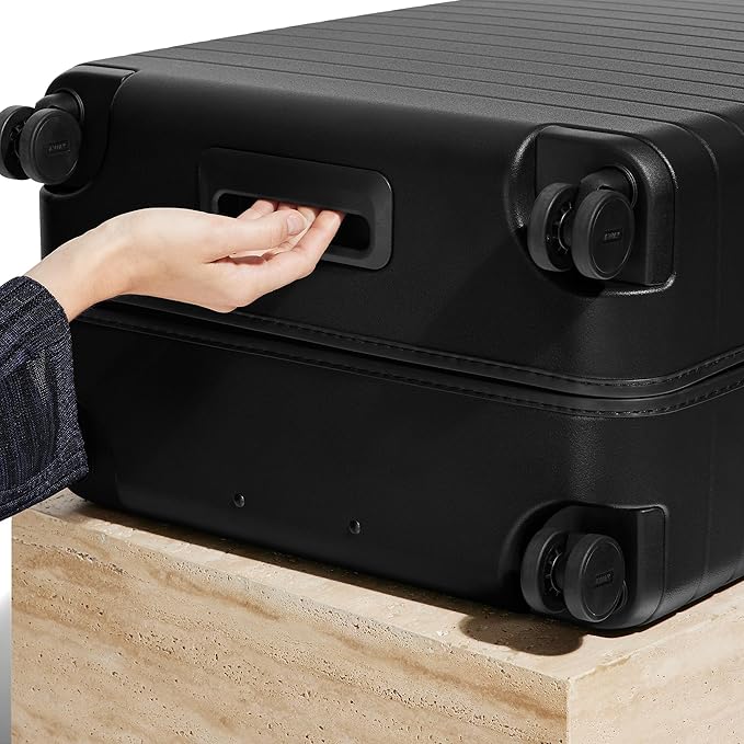 Away Large Checked Luggage, 29 Inch Hardside Suitcase with Spinner Wheels, Lightweight & Durable, TSA Lock, Jet Black