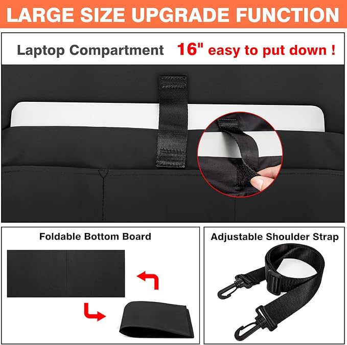 IBFUN Utility Tote Bag with 14/24 Pockets Zip Top Teacher Tote Bag for Teacher/Work Women