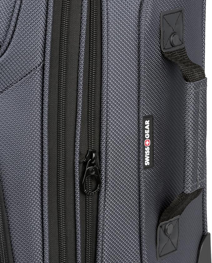 SwissGear Sion Softside Expandable Luggage, Dark Grey, 2-Piece Set (21/29)