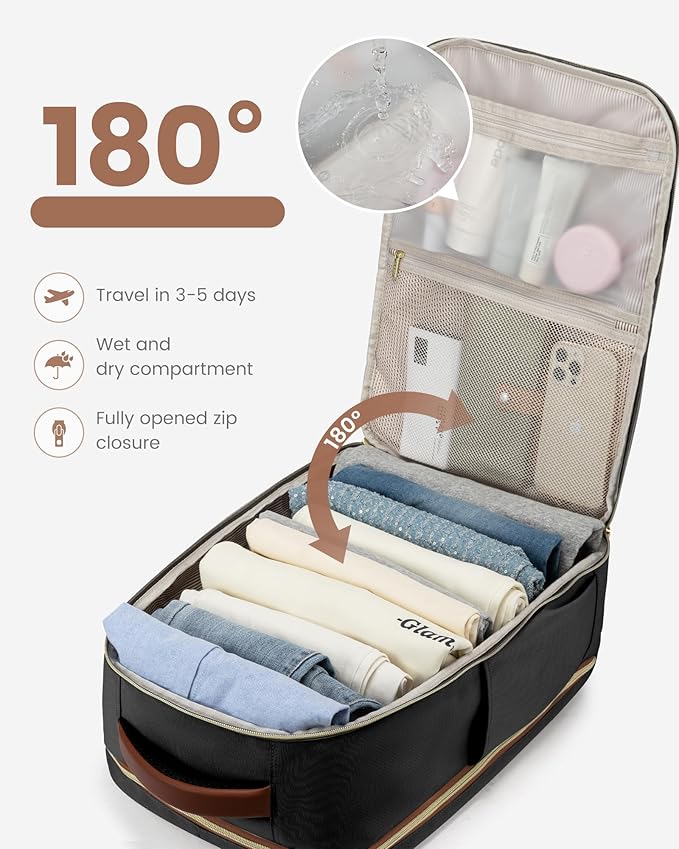 LOVEVOOK 40L Travel Backpack for Women & Men - 17.3 Inch Carry On Backpack & Personal Item Backpack for Airlines, Spacious and Durable Design, with 3 Packing Cubes