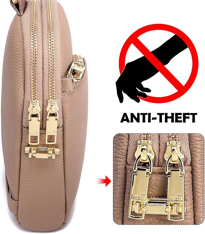 INICAT RFID Blocking Sling Bag Anti Theft Crossbody Bags Women Valentine's Day Gifts Travel Purses Vegan Leather