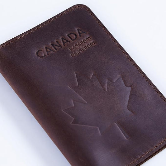 INCARNE Passport Cover - Travel Passport Wallet - Leather Passport Holder for Men Women Family with Card Slots & Note Compartmen - Sleeve Protector - Genuine Leather - Vintage Brown