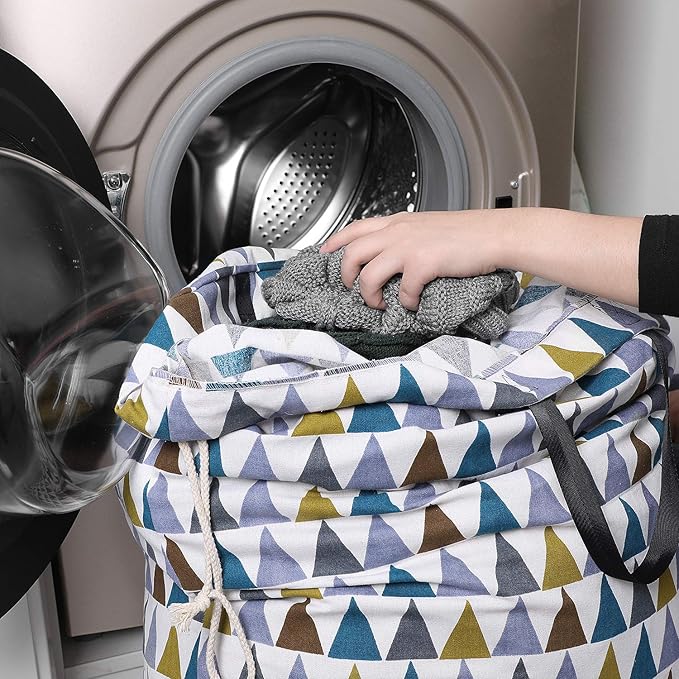 SWISSELITE Laundry Bag with Handle and Drawstring, Large Heavy Duty Laundry Bag, 28 x 40 Inches Travel Dirty Clothes Bag for Laundromat and Household