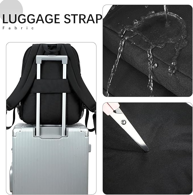 abshoo 29L Backpack for School College Bookbag Middle High School Backpacks Casual Daypack Travel Backpack (Black)