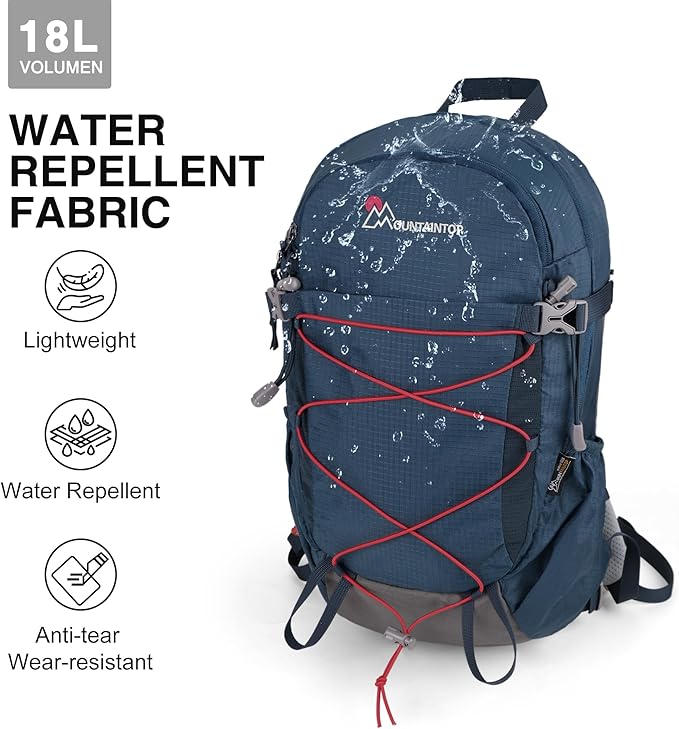 MOUNTAINTOP 18L/25L/40L Hiking Backpack,Lightweight Travel Backpack with Rain Cover for Outdoor Backpacking, Camping