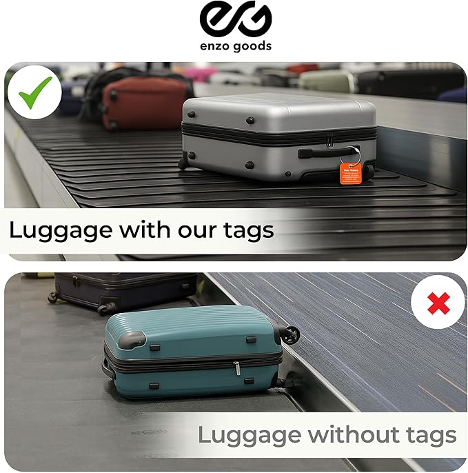 Personalized Luggage Tag | Custom Luggage Tags for Suitcases | Kids Backpack Tag | 10 Color Options & Choose Font, Font Color