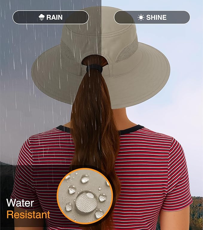 GearTOP Safari Hat for Men Sun Hats for Women UV Protection UPF 50+ Fishing, Gardening, Hiking Hat (22-23 1/2")