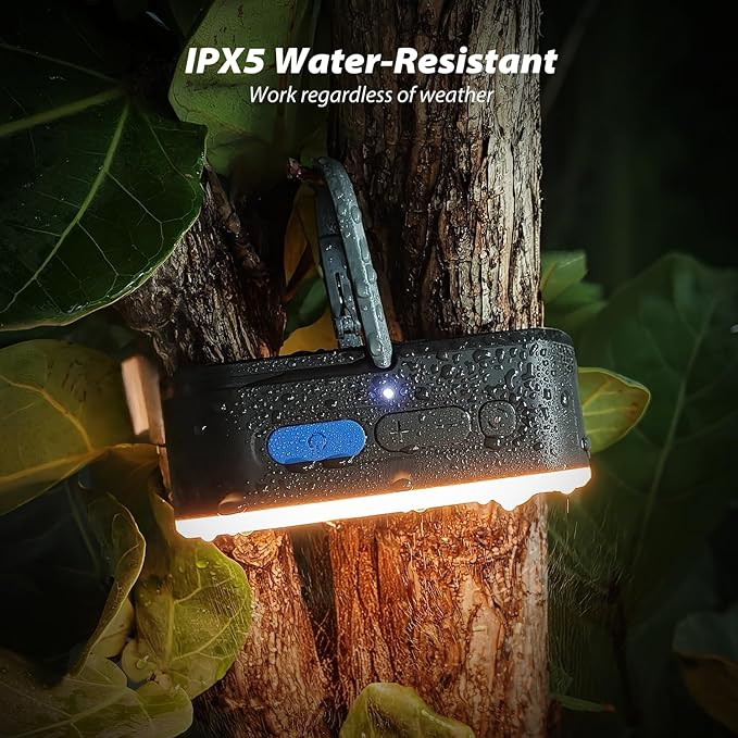 Motion Sensor Camping Lights,Rechargeable Camping Lantern, Portable Hanging Tent Lights,IPX5 Waterproof Emergency Light for Outdoor,SOS Mode Hurricane Power Outages,Magnet Work Light,2 Pack