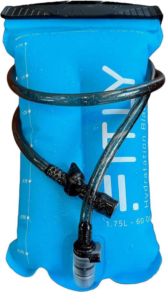 FITLY Soft Flask - Shrink As You Drink Soft Water Bottle for Hydration Pack - Folding Water Bottle Ideal for Running, Hiking, Cycling, Climbing & Rigorous Activity