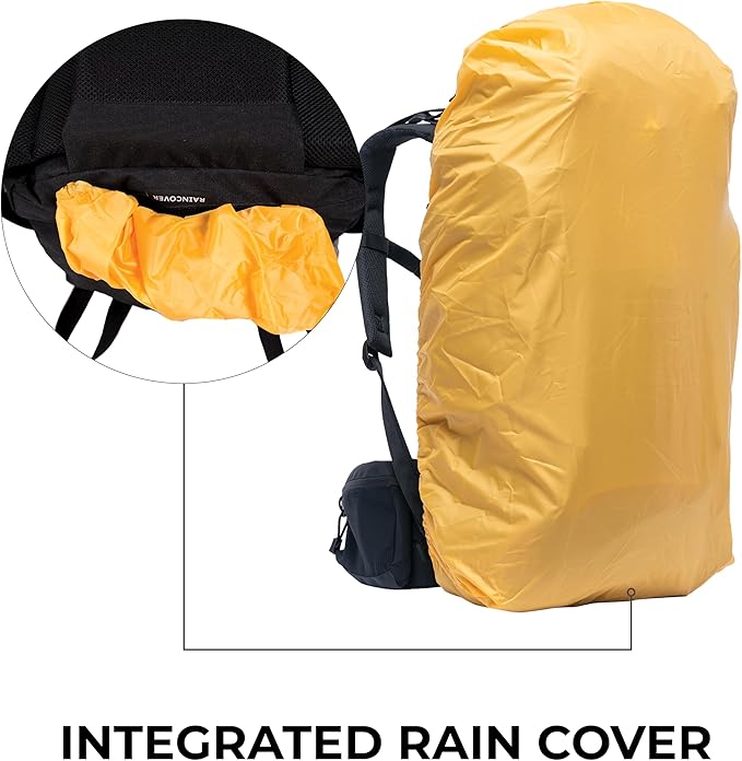 Teton 45L Scout Internal Frame Backpack for Hiking, Camping, Backpacking, Travel, Rain Cover Included, Evergreen