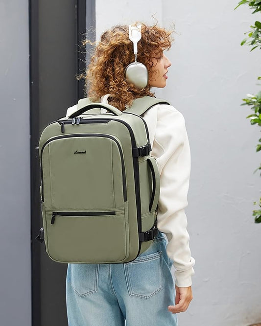 LOVEVOOK Travel Backpack for Women & Men, 40L Large Carry On Backpack Airline Approved, TSA Personal Item Weekender Bag, Water Resistant Laptop Backpacks with 3 Packing Cubes for Travel Essentials