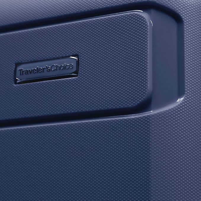 Traveler's Choice Pagosa Indestructible Hardshell Expandable Spinner Luggage, Navy, 30-Inch Large