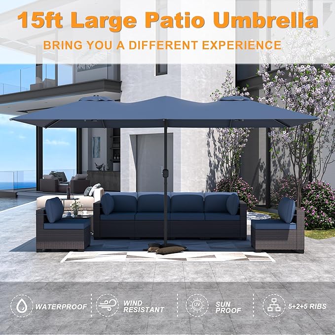 Kullavik 15FT Outdoor Patio Umbrella