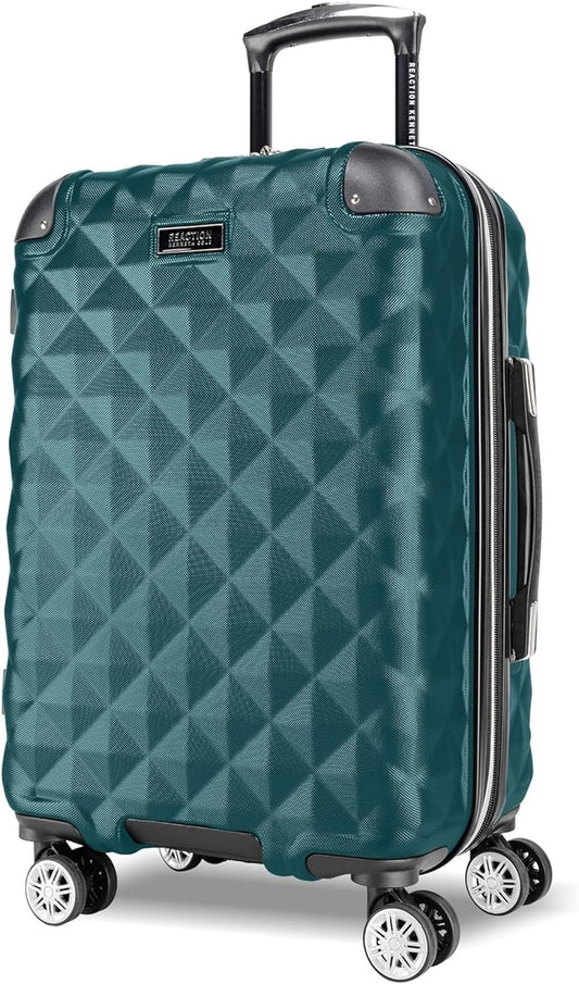 Kenneth Cole REACTION Diamond Tower Luggage Collection Lightweight Hardside Expandable 8-Wheel, Deep Teal, 3-Piece Set (20", 24", & 28")