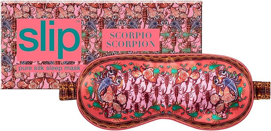 slip Pure Silk Sleep Mask - 100% Pure 22 Momme Mulberry Silk Eye Mask - Comfortable Sleeping Mask with Elastic Band, Zodiac Collection: Scorpio