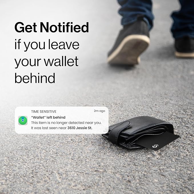 SPOTMINDERS Apple MFi Certified Credit Card Wallet Tracker PRO 4-Pack (iOS Only) Works with Apple Find My Rechargeable Tracking Card for Wallet IP68 0.07in Slim iPhone Item Finder for Luggage or Purse