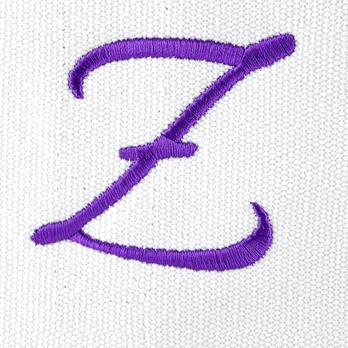 DALIX Monogrammed Beach Bag and Totes for Women Personalized Gifts Purple A - Z