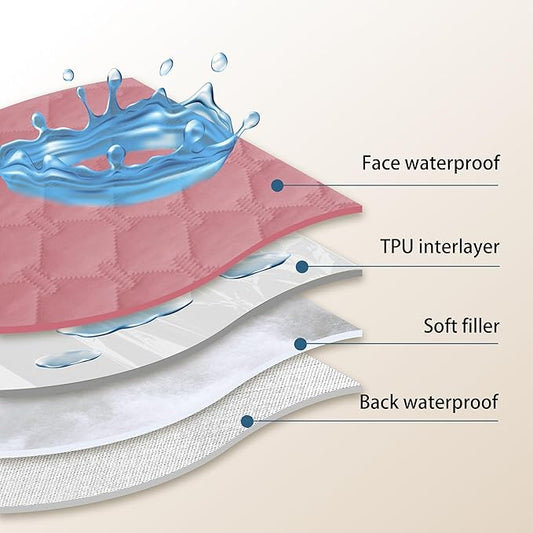 gogobunny 3X Stronger Waterproof Pet Blanket, Scratch Proof Furniture Protector for Dogs Cats, Reversible Cover 82x102 Inch, Dark Pink/Light Pink