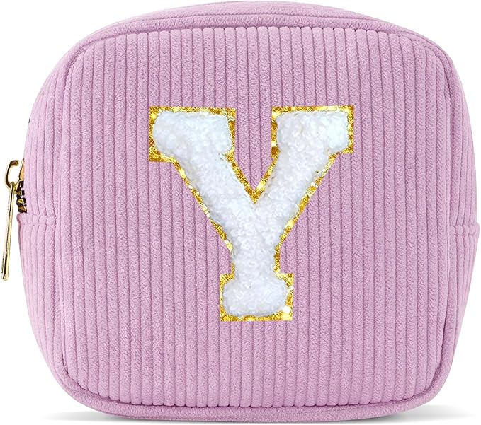 Pocmimut Preppy Makeup Bag,Cosmetic Bag Pouches Toiletry Bag for Graduation Gifts Birthday Gift Teacher Gifts for Girls,Y