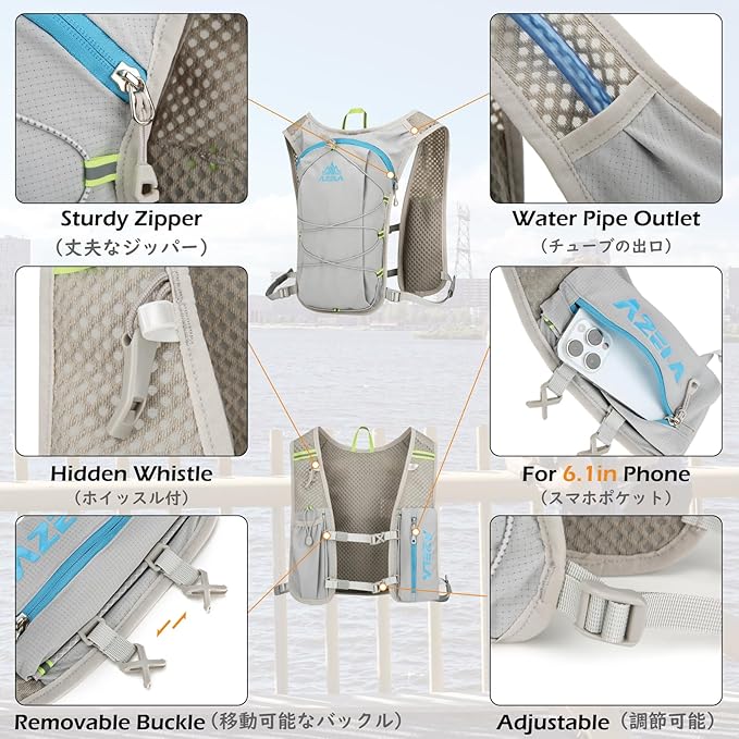 TRIWONDER Hydration Running Vest Lightweight Water Backpack Pack for Men Women Hydration Water Pack for Cycling, Running, Hiking, Biking