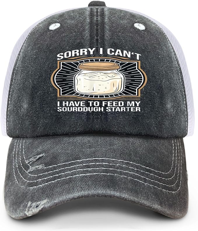 Ask Me About My Sourdough Starter Bread Baking Baker Bakery Hats Beach Cap for