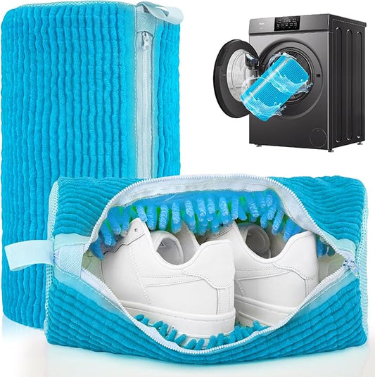 Shoe Washing Machine Bag: 2 Pack Reusable Shoes Cleaning Bags, Heavy Duty Shoe Laundry Bag for Washer & Dryer, 360° Deep Clean for Sneakers Tennis Shoes, Gifts for Women Men