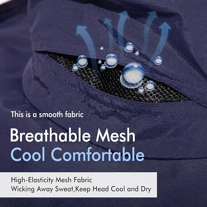 UV 50 Sun Hat for Women Wide Brim with Ponytail Hole Summer Packable Sunhat for Beach Fishing Hiking Gardening Waterproof