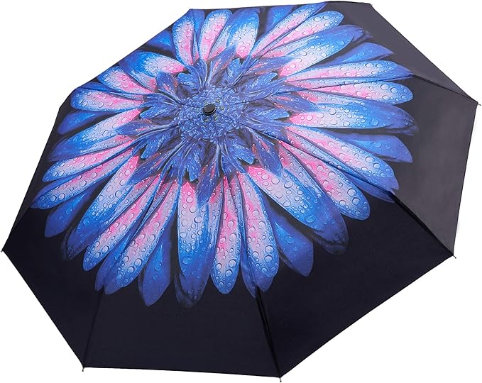 Goothdurs Automatic Mini Travel Windproof Umbrella Compact Auto Open/Close Small Lightweight Folding Rain Umbrellas for Women Men