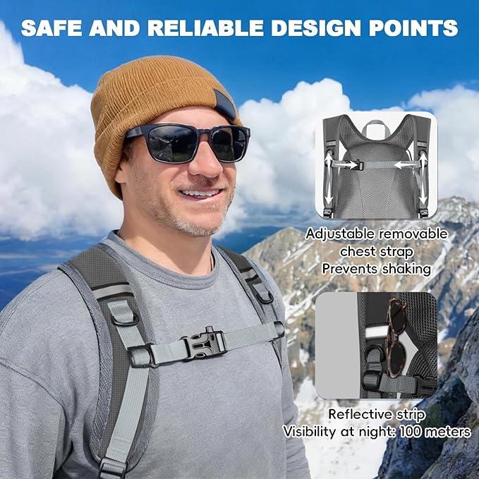 Seektop 20L Foldable Waterproof Hiking Backpack, Ultralight Small Lightweight Daypack Packable Backpack for Men Woman