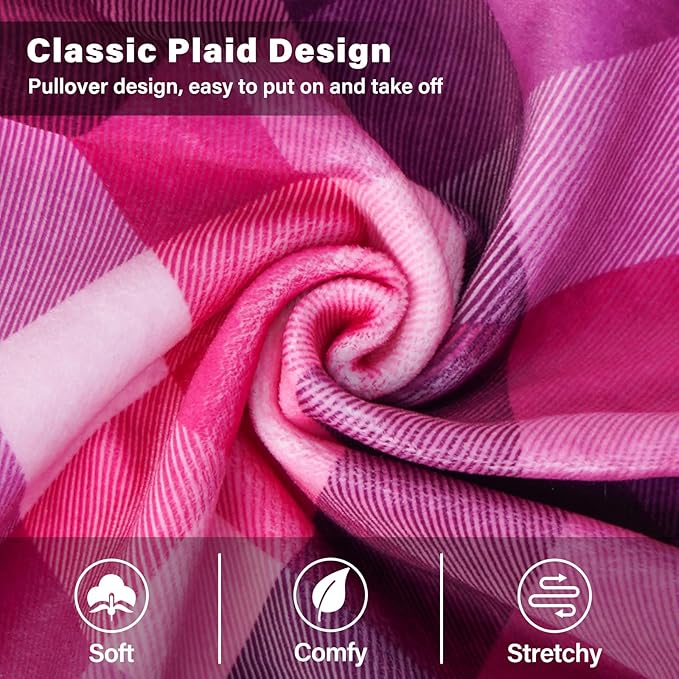 KYEESE Dog Pajamas Medium Sized Dog Comfy Pet Clothes Soft Coat Stretchy Onesie Lightweight Pjs Velvet Jammies,Pink, XX-Large
