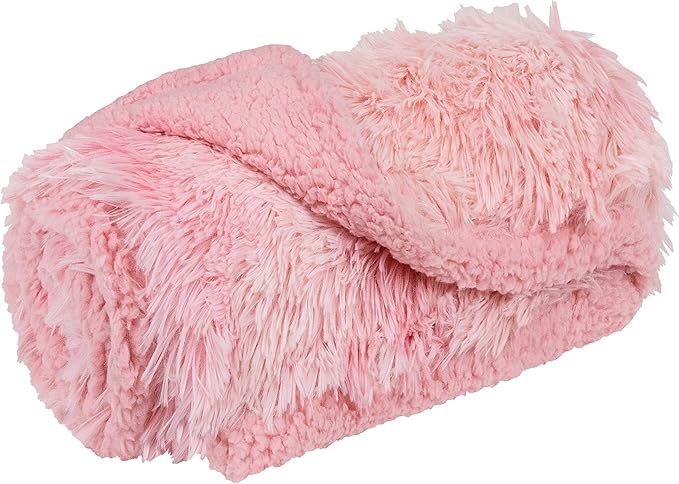 PetAmi Waterproof Dog Blanket for Small Medium Dogs, Calming Fleece Cat Blanket, Couch Protector Washable Sherpa Faux Fur Pet Throw for Puppy, Soft Reversible 29x40 Tie-Dye Pink