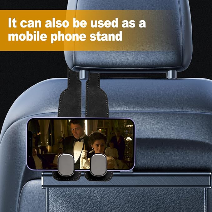 Car Purse Hook Purse Hook for Car Seats Headrest Car Seat Hooks,Heavy Duty Vehicle Organizer for Handbags, Groceries, Purses, Keep Car Tidy (Black, 4 Pack)