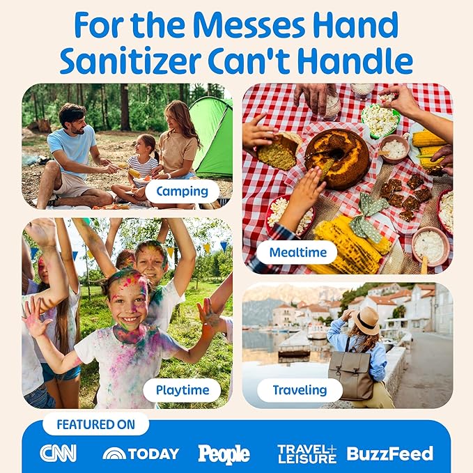 Fomin Mini Hand Sanitizer Wipes 8 Pack (8 Count) - Fragrance Free Mini Wet Wipe - pH Balanced, Biodegradable, Antibacterial On The Go Hand Sanitizing Wipes - Hypoallergenic, Plant-Based Travel Wipe