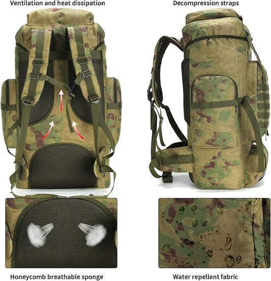 Hiking Backpack for Men 70L/100L Camping Backpack Military Rucksack Molle 3 Days Assault Pack for Climbing