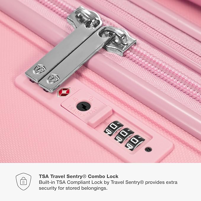 Traveler's Choice Pagosa Indestructible Hardshell Expandable Spinner Luggage, Pink, 30-Inch Large