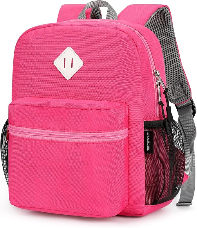 STEAMEDBUN Toddler Backpack for Girls 2-4,Kindergarten Backpack for Girls,Preschool Backpack,Mini, Deep Pink
